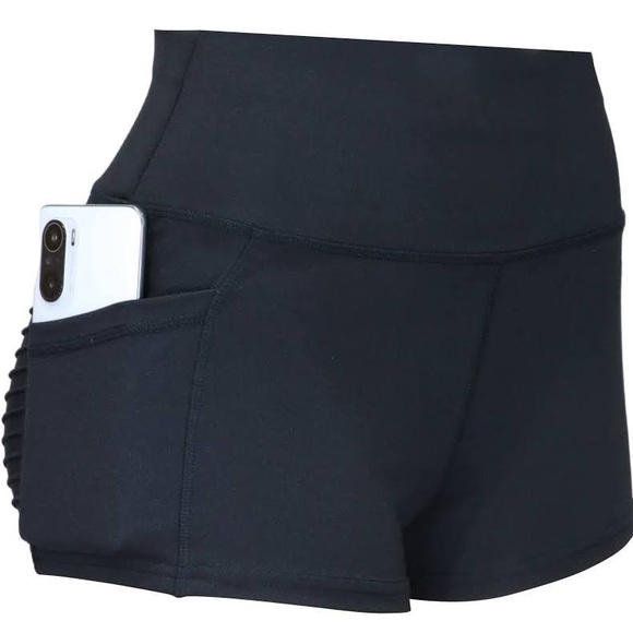 3 Pack Biker Shorts with Pockets for Women – High Waisted Tummy Control Workout - Picture 2 of 7